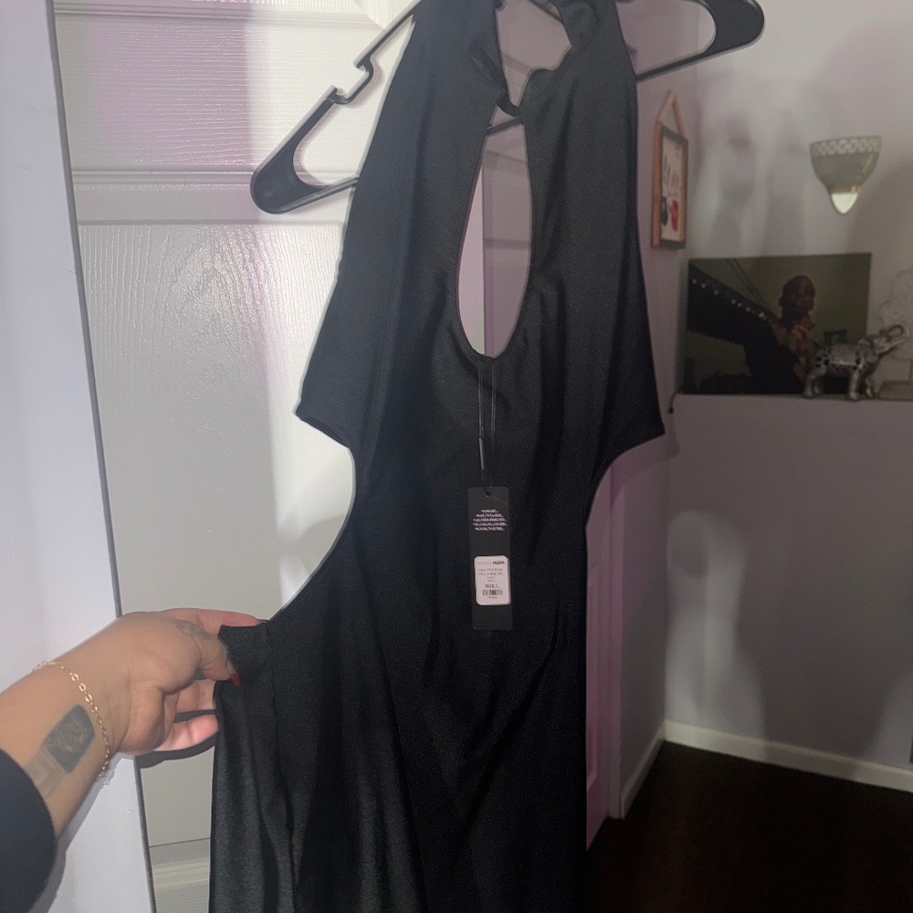 dress L fashion nova black